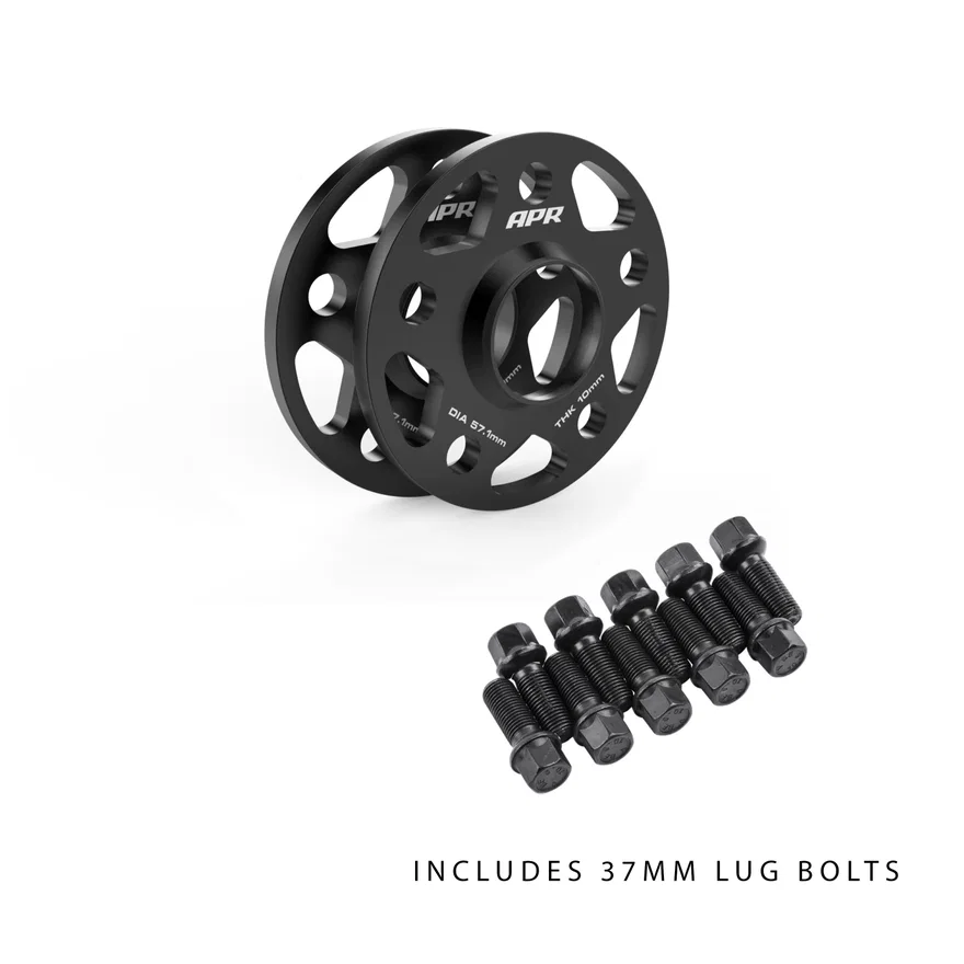 Wheel Spacer Kit With Lug Bolts - 10mm Thick - 57.1mm CB - 37mm Bolts