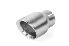 Double-Walled 3.5" Slash-Cut Tips (Brushed Silver) - Set of 2 for Audi image 2