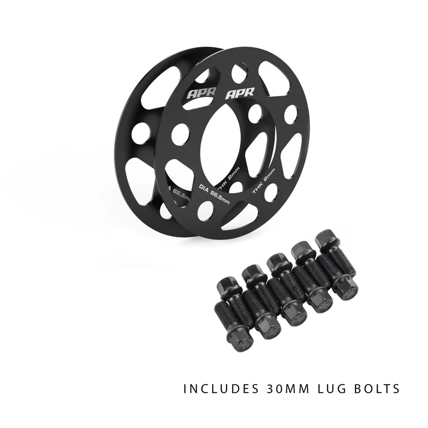 Wheel Spacer Kit With Lug Bolts - 2mm Thick - 66.5mm CB - 30mm Bolts