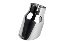 Single-Walled 3.5" Slash-Cut Tips (Polished Silver) - Set of 2 for Audi image 3