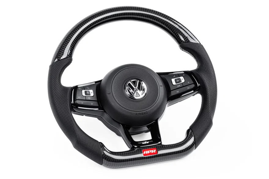 Steering Wheel - Carbon Fiber & Perforated Leather for Volkswagen