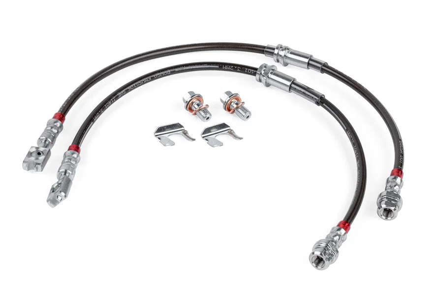 Braided Stainless Steel Brake Lines (Set of 2) - Front
