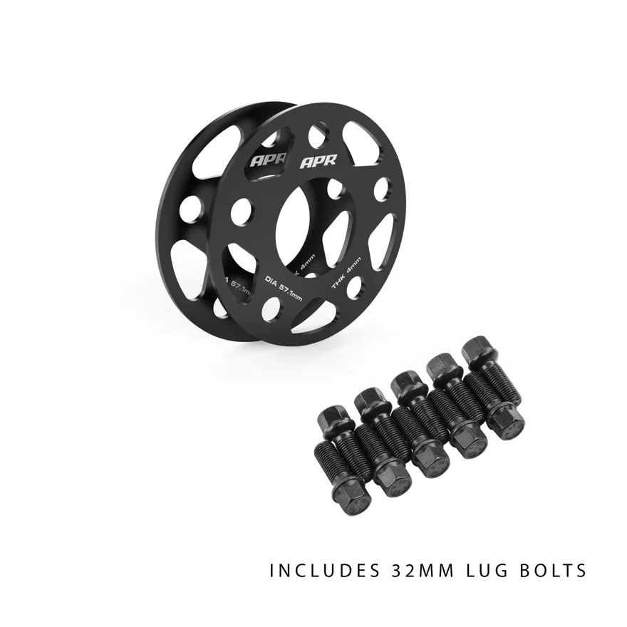 Wheel Spacer Kit With Lug Bolts - 4mm Thick - 57.1mm CB - 32mm Bolts