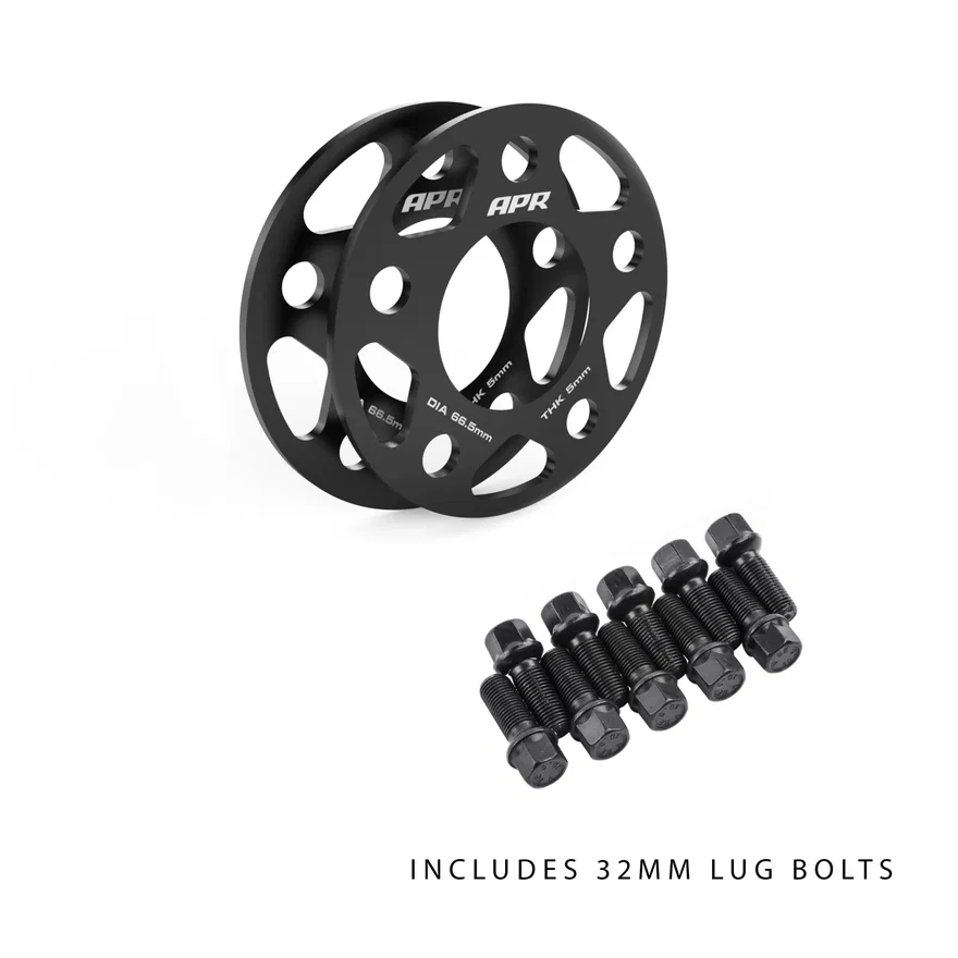 Wheel Spacer Kit With Lug Bolts - 5mm Thick - 66.5mm CB - 32mm Bolts