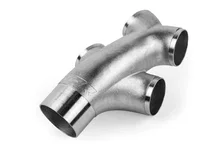 Cast Stainless Steel Double Y Splitter - 76mm (3") to Quad 63.5mm (2.5") image 1