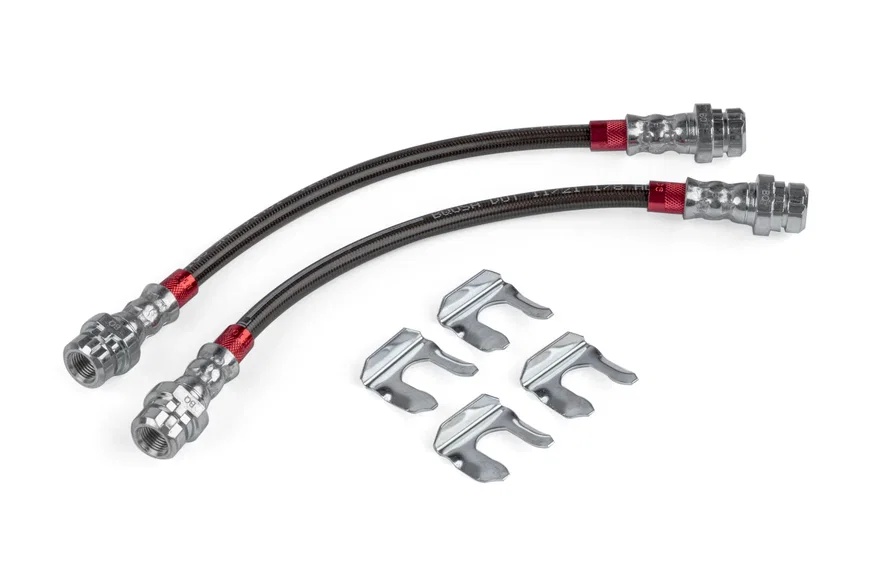 Braided Stainless Steel Brake Lines (Set of 2) - Rear