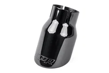 Double-Walled 3.5" Slash-Cut Tips (Diamond Black) - Set of 2 for Audi image 3