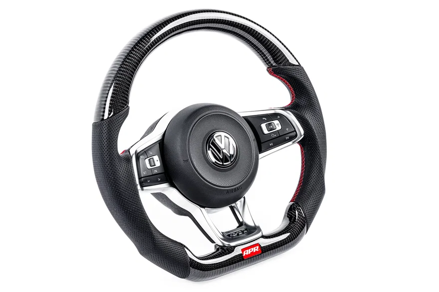 Steering Wheel - Carbon Fiber & Perforated Leather for Volkswagen