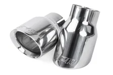 Double-Walled 3.5" Slash-Cut Tips (Polished Silver) - Set of 2 for Audi image 1
