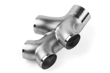 Cast Stainless Steel Double Y Splitter - 76mm (3") to Quad 63.5mm (2.5") image 2
