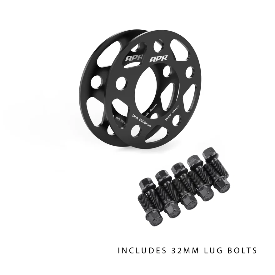 Wheel Spacer Kit With Lug Bolts - 4mm Thick - 66.5mm CB - 32mm Bolts