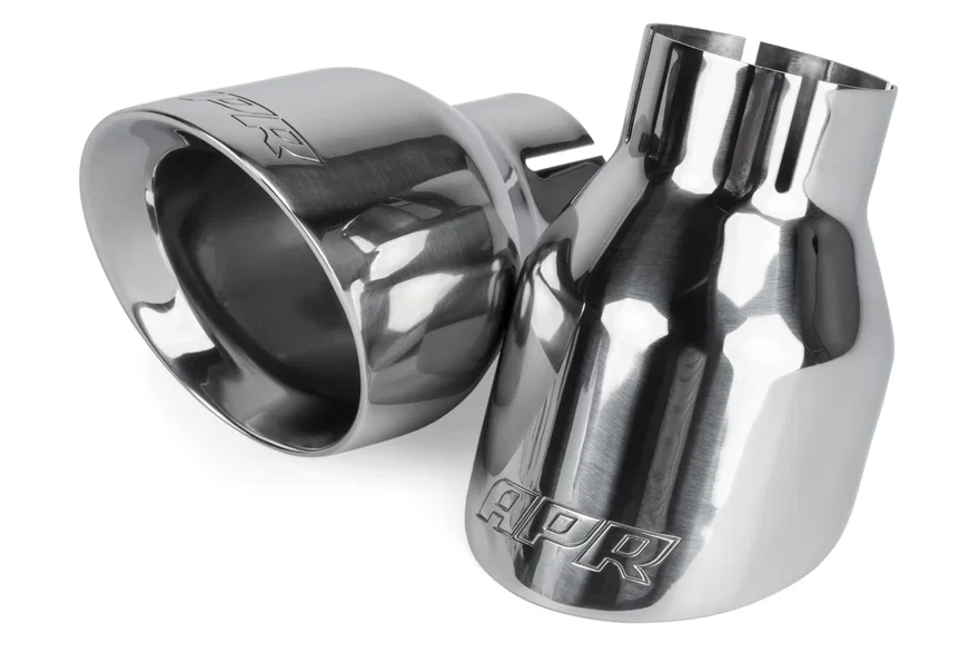 Double-Walled 4" Slash-Cut Tips (Polished) - Set of 2