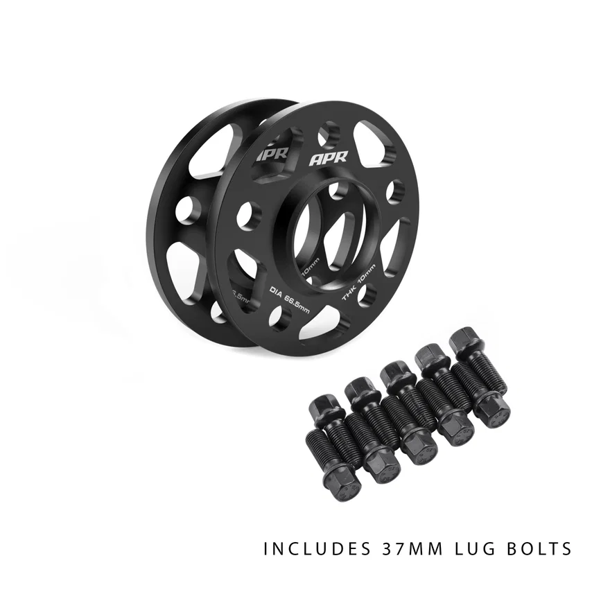 Wheel Spacer Kit With Lug Bolts - 10mm Thick - 66.5mm CB - 37mm Bolts