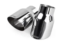 Single-Walled 3.5" Slash-Cut Tips (Polished Silver) - Set of 2 for Audi image 1