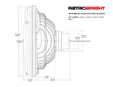 Holley RetroBright LED Forward Light -Clear Lens Housing Only, Sold Individually image 3