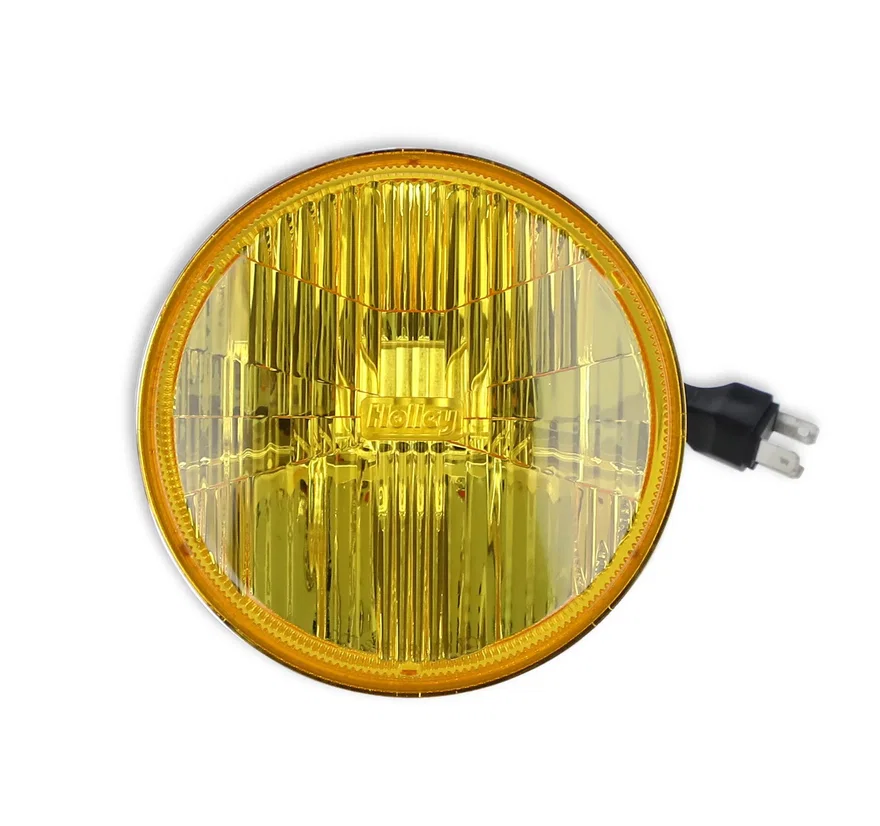 Holley RetroBright LED Forward Facing Light - Yellow Lens - HIGH BEAM ONLY use