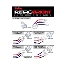 Holley RetroBright Adapter - H4 Non-Standard Plug - Pin-Out Swap image 4