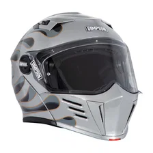 Mod Bandit Helmet - Wildfire Silver - Extra Large image 3